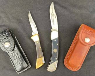 2 Vintage Locking Blade Knives * Case XXP158 and Shrade+ USA LTD *