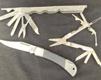 3 Utility Knives * Coast 440C, Coast Pocket-Toolbox, Leatherman Micra *