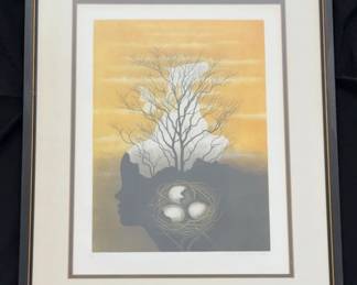 Koichi Sakamoto? Japanese signed print 6/50 Of A Surrealist Etching