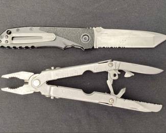 2 Gerber Knives * Multi-tool & Locking Single Blade 4661116A *