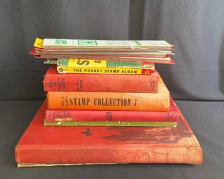 Collection of Antique Stamp Collecting Books