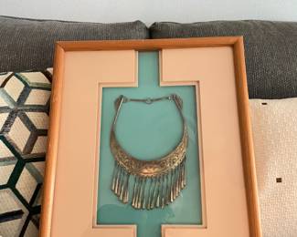 framed antique necklace