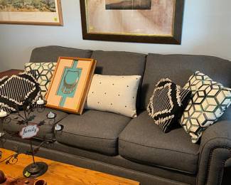 comfy sofa and pillows