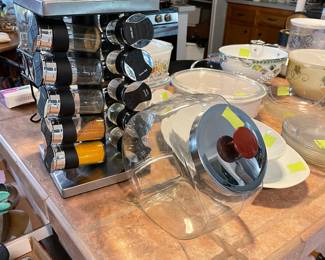 spice rack and kitchen