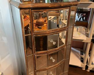 glass mirrored chest