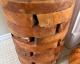 Stacked Wood Block Stool/Side Table