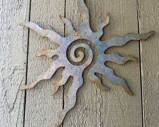 Spiral Sun Metal Wall Art