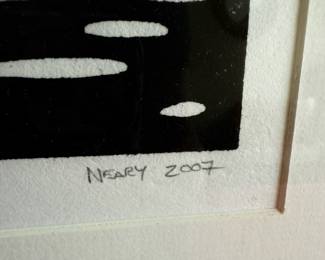 2007 Framed & Matted Limited Edition Linocut Print by Neary