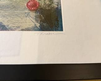 Framed & Matted Abstract Mixed Media Artwork by Tracy Felix Fraker
