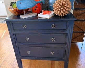 Blue Painted 3 Drawer Chest