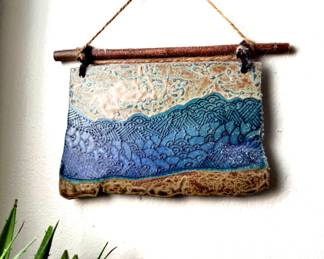 Coastal Style Textured Ceramic Wall Hanging