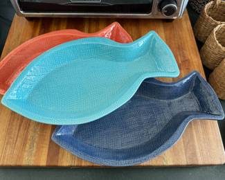 Set of 3 Creative Co-op Fish Shaped Bowls