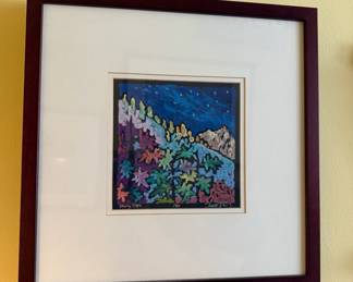 Framed & Matted Giclee Art Print "Starry Slope" by Brett Varney