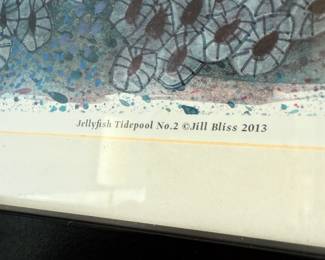 2013 Framed Giclée Print "Jellyfish Tidepool No. 2" by Jill Bliss