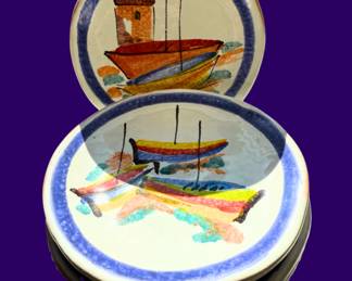 Vietri La Fenice Bianco Salad Plates