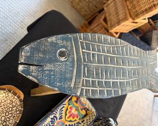 Nautical Wooden Fish Stool