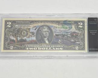 1976 Connecticut Statehood US $2 Bill