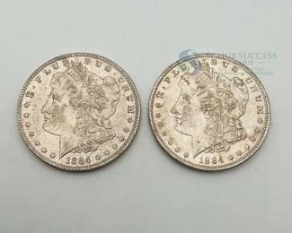 1884-O Morgan Silver Dollars