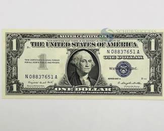 1957 A Silver Certificate One Dollar Bill
