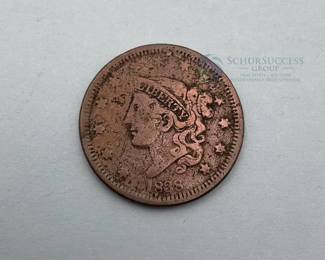 1838 Coronet Head Large Cent