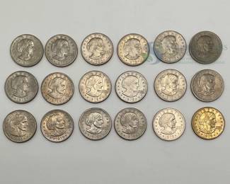 1979, 1980 & 1999 Susan B. Anthony Dollar Coins