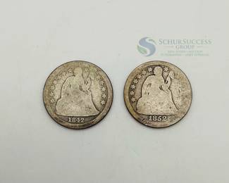 1842 & 1852 US Seated Liberty Dimes