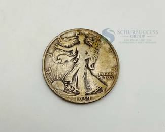 1939 Walking Liberty Half Dollar Coin