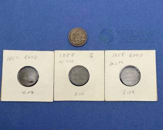 1857 & 1858 US Flying Eagle Cents