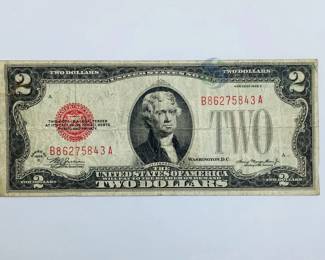 1928 U.S. Federal Reserve 2 Dollar Bill