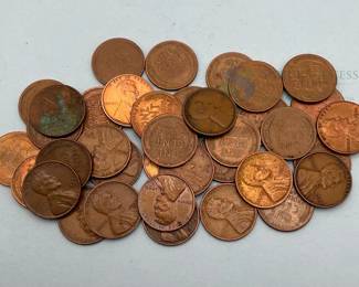 Lincoln Wheat Pennies Collection, 1940s-1950s