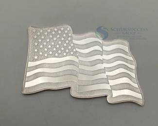 Fine Silver American Flag