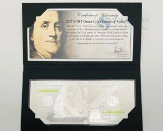 2017 $100 Silver Currency Strike