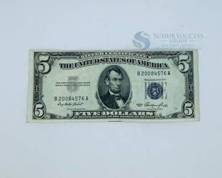 1953 US $5 Bill
