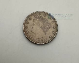 1883 "No Cents" Liberty V Nickel.