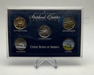 24K Gold Plated Statehood Quarter Collection Set