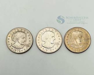 Susan B. Anthony Dollar Coins, 1979 & 1999
