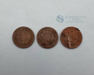 1865-1867 US 2-Cent Coins