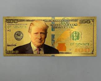 Donald Trump Gold Novelty $100 Bill