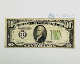 1934A Series US Ten Dollar Federal Reserve Note