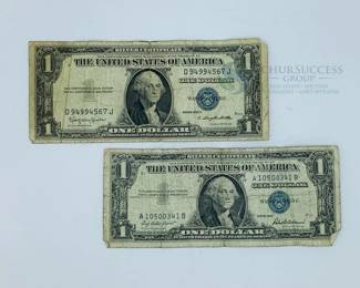 1935 H & 1957 US $1 Silver Certificates