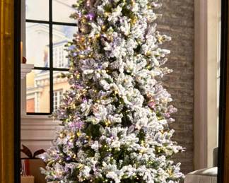 New in the box Home Reflections 7.5’ Flocked Color Flip Fairy Light Christmas Tree
