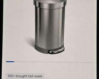 New Simplehuman 45L stainless steel trash can