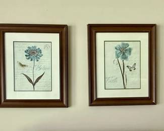 Botanical Prints $30 lot - Frames are slightly damaged