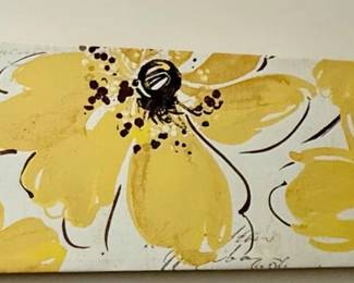 Decorative Yellow FLower Wall Art $20