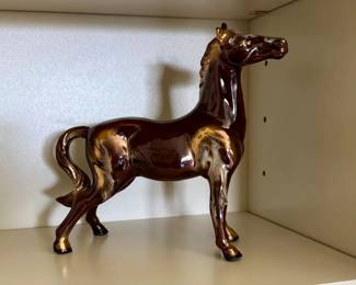 Vintage Glass Horse Statue $150