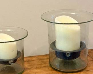 Small and Medium Hurricane Candle Holders. $50