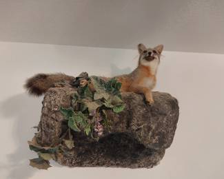 Mounted Fox on "Rock Cliff"