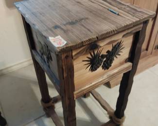 Solid Wood Vintage End Table