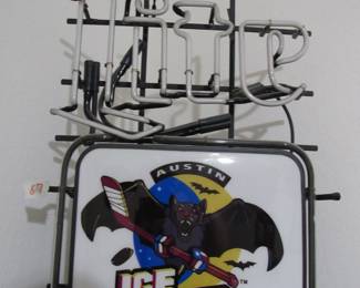 RARE! Austin Ice Bats Miller Lite Bar Sign - One of a Kind
