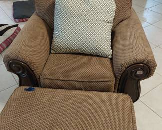 Comfortable Living Room Chair and Ottoman from Ashley